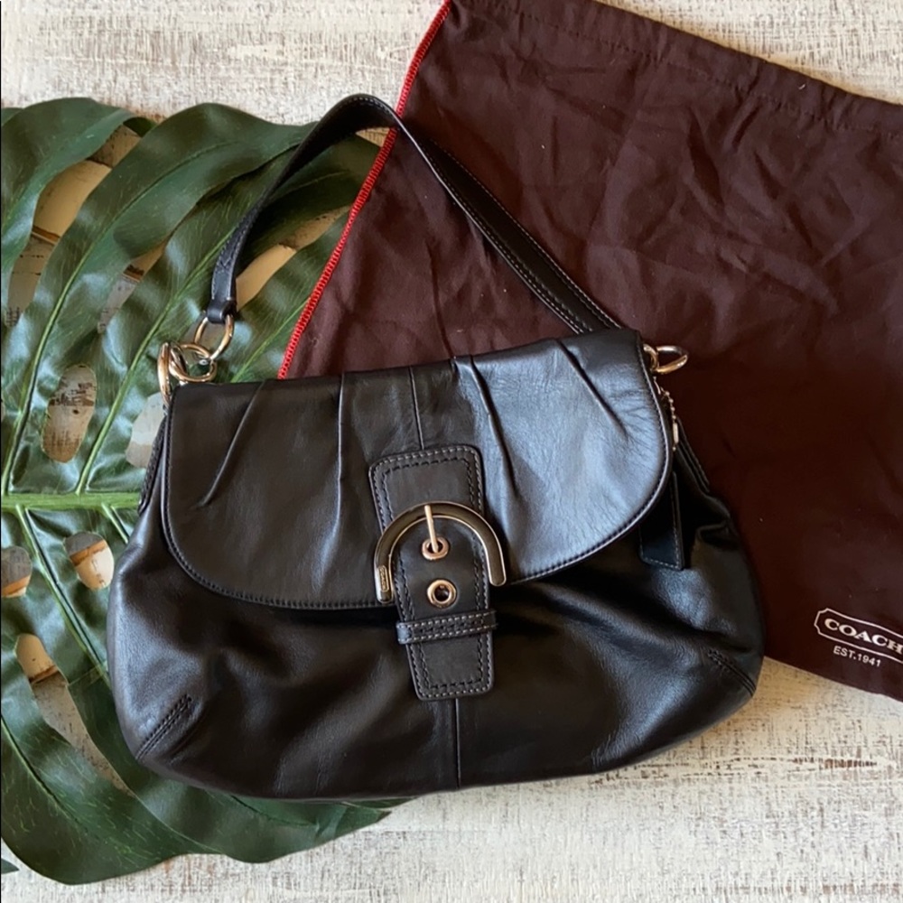 Coach flap leather handbag new H1173-F17217 soho